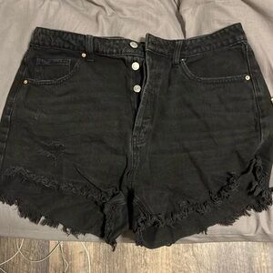 Black Jean Shorts